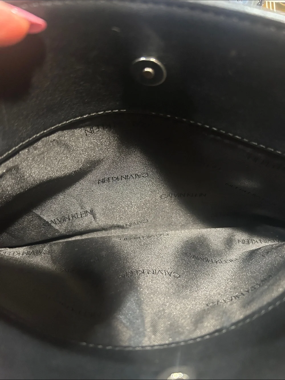 Calvin Klein Black Leather Crossbody Bag with Card Wallet